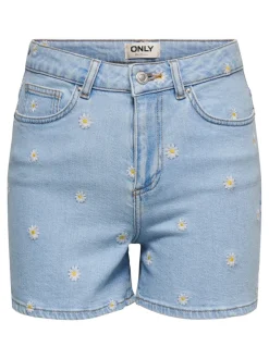 Clearance ONLJOSEPHINE Høj talje Loose fit Denim-shorts Dame Shorts|Double Denim