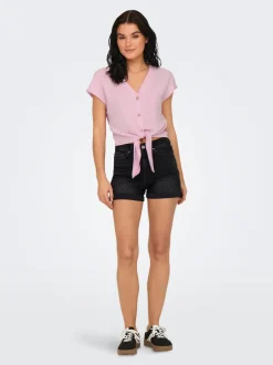 Clearance ONLJOSEPHINE Høj talje Regular fit Denim-shorts Dame Shorts|Double Denim