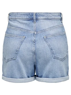 Online ONLJOSEPHINE Høj talje Regular fit Denim-shorts Dame Shorts|Double Denim