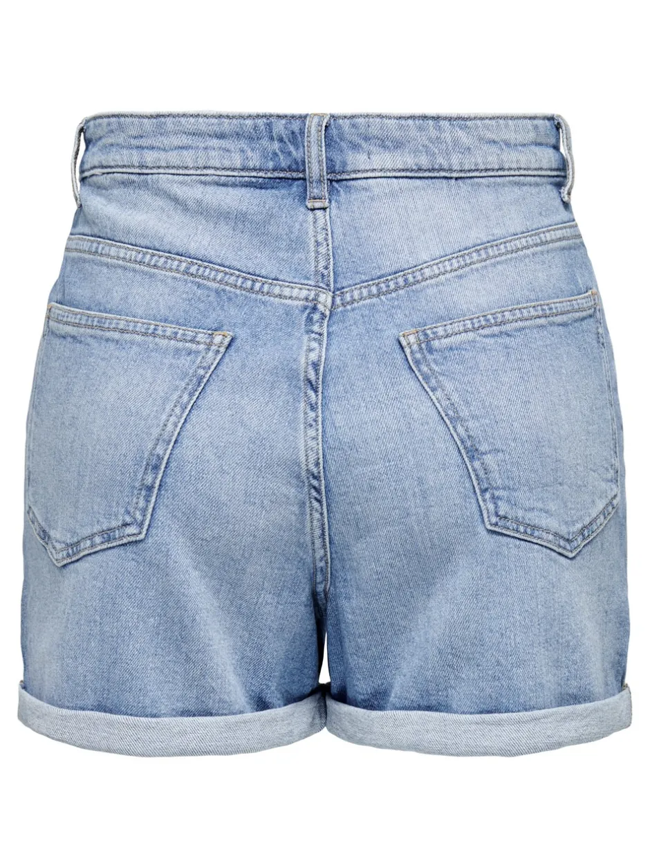Online ONLJOSEPHINE Høj talje Regular fit Denim-shorts Dame Shorts|Double Denim
