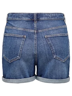 Sale ONLJOSEPHINE Høj talje Regular fit Denim-shorts Dame Shorts|Double Denim