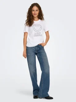 New ONLJUICY Høj talje Wide leg fit Jeans Dame Jeans|Jeans