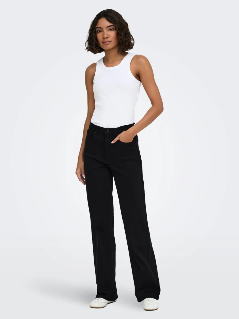 Sale ONLJUICY Høj talje Wide leg fit Jeans Dame Jeans|Jeans