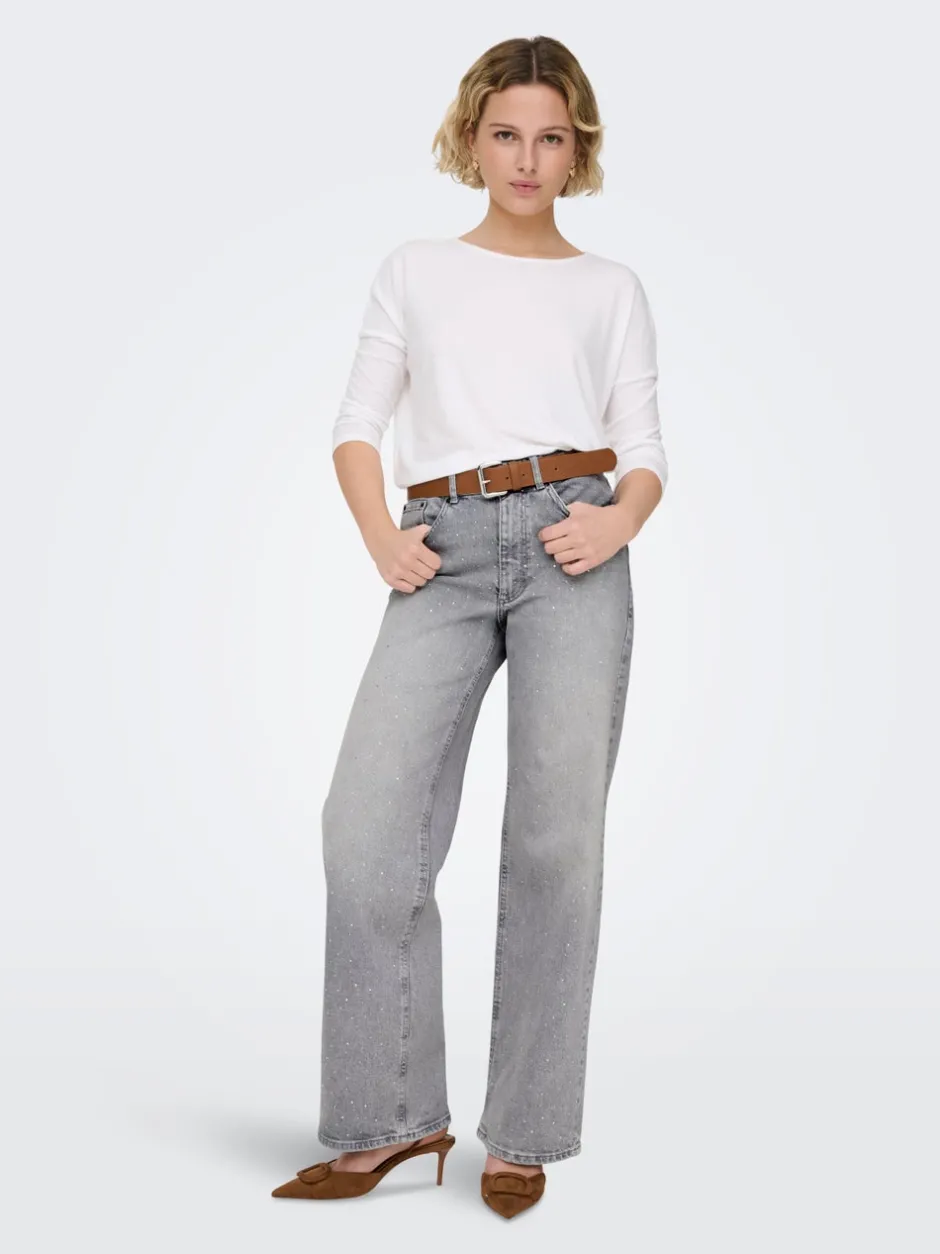 Clearance ONLJUICY Høj talje Wide leg fit Jeans Dame Jeans|Jeans
