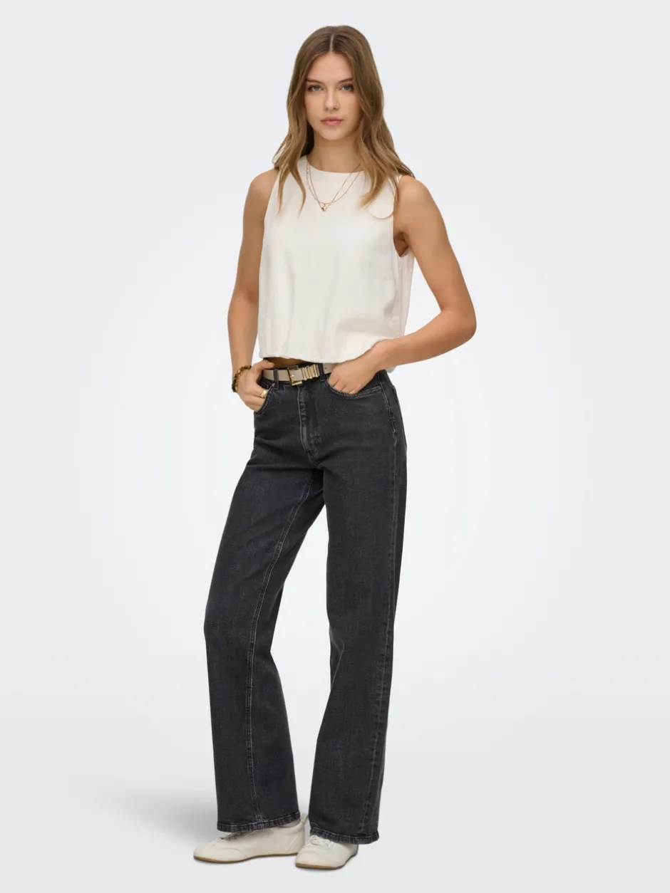 Clearance ONLJUICY Høj talje Wide leg fit Jeans Dame Jeans|Jeans