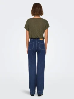 Discount ONLJUICY Høj talje Wide leg fit Jeans Dame Jeans|Jeans
