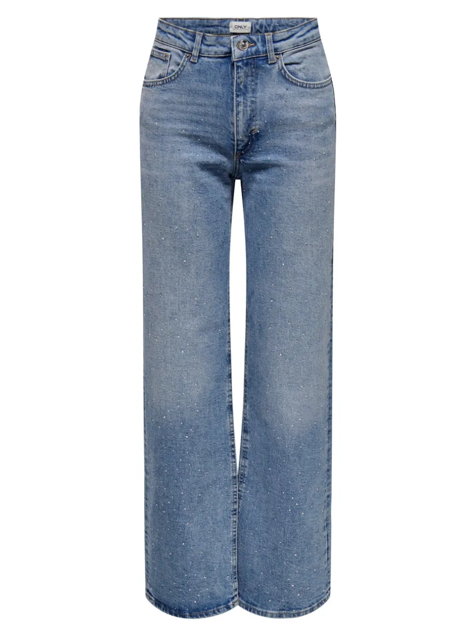 Sale ONLJUICY Høj talje Wide leg fit Jeans Dame Jeans|Jeans