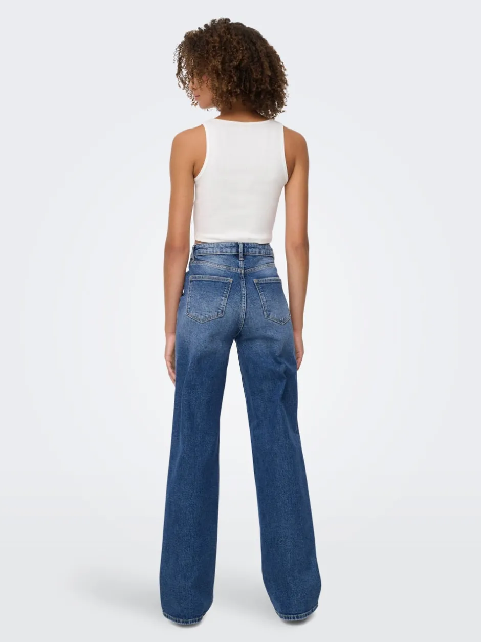 Online ONLJUICY Høj talje Wide leg fit Jeans Dame Jeans|Jeans