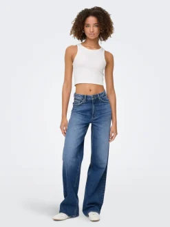 Online ONLJUICY Høj talje Wide leg fit Jeans Dame Jeans|Jeans
