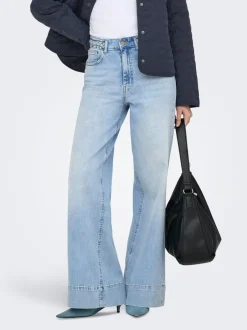 Online ONLJUICY Høj talje Wide leg fit Jeans Dame Jeans|Jeans