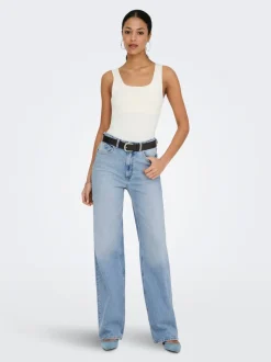 Outlet ONLJUICY Høj talje Wide leg fit Jeans Dame Jeans|Jeans