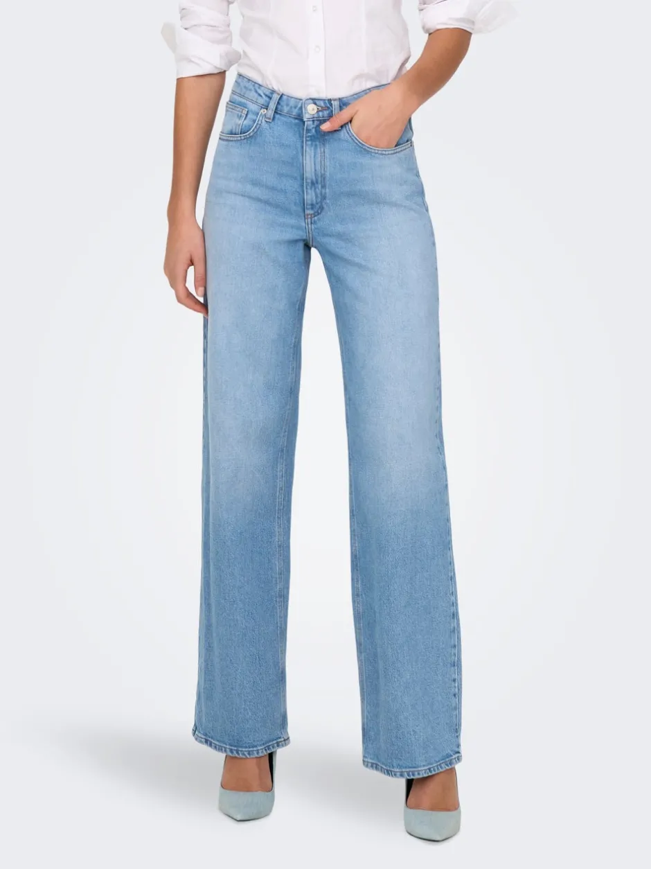 Clearance ONLJUICY Høj talje Wide leg fit Jeans Dame Jeans|Jeans