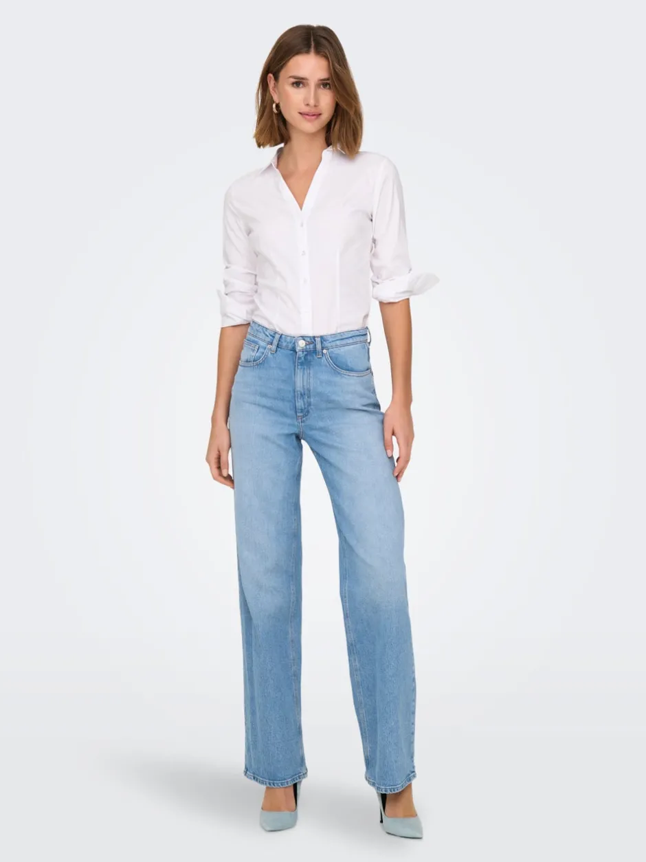 Clearance ONLJUICY Høj talje Wide leg fit Jeans Dame Jeans|Jeans