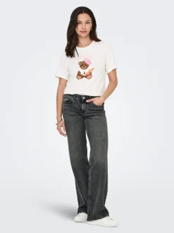 Best ONLJUICY Lav talje Wide leg fit Jeans Dame Jeans|Jeans
