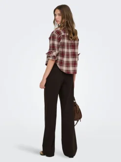 Hot ONLJUICY-SOFT Wide leg fit Bukser i wide fit Dame Bukser
