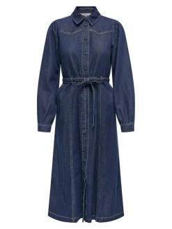 Clearance ONLJULIE Midikjole Dame Kjoler|Double Denim