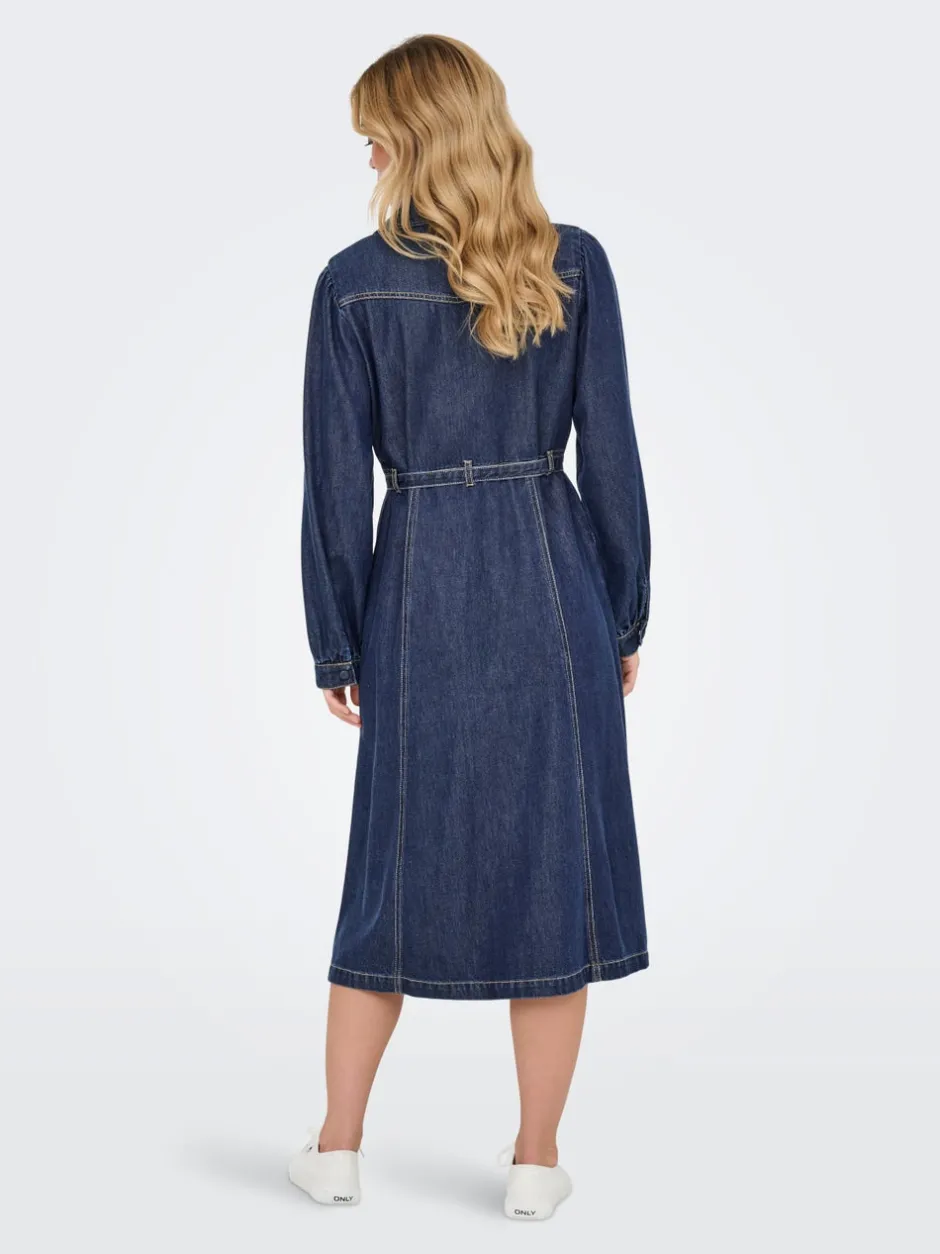 Clearance ONLJULIE Midikjole Dame Kjoler|Double Denim