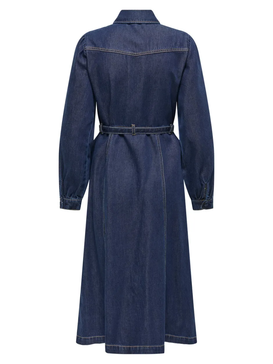 Clearance ONLJULIE Midikjole Dame Kjoler|Double Denim