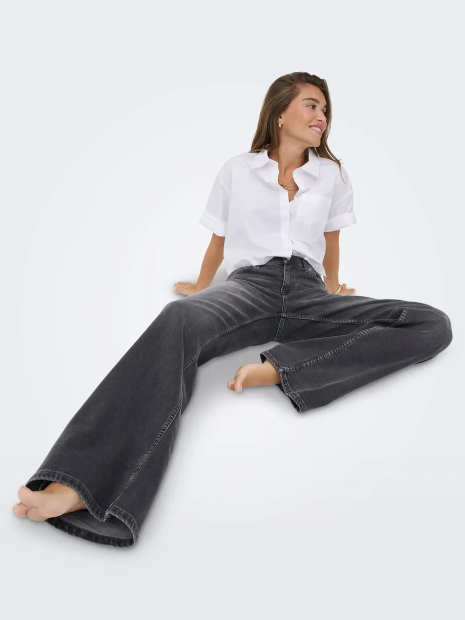 Outlet ONLJULLES Lav talje Wide leg fit Jeans Dame Jeans|Jeans