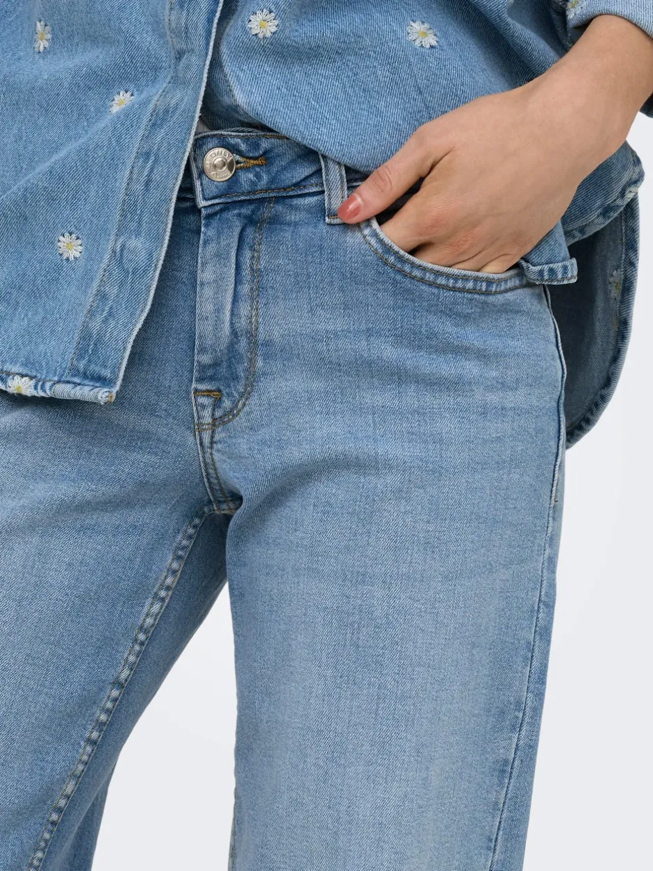 Discount ONLJULLES Lav talje Wide leg fit Jeans Dame Jeans|Jeans