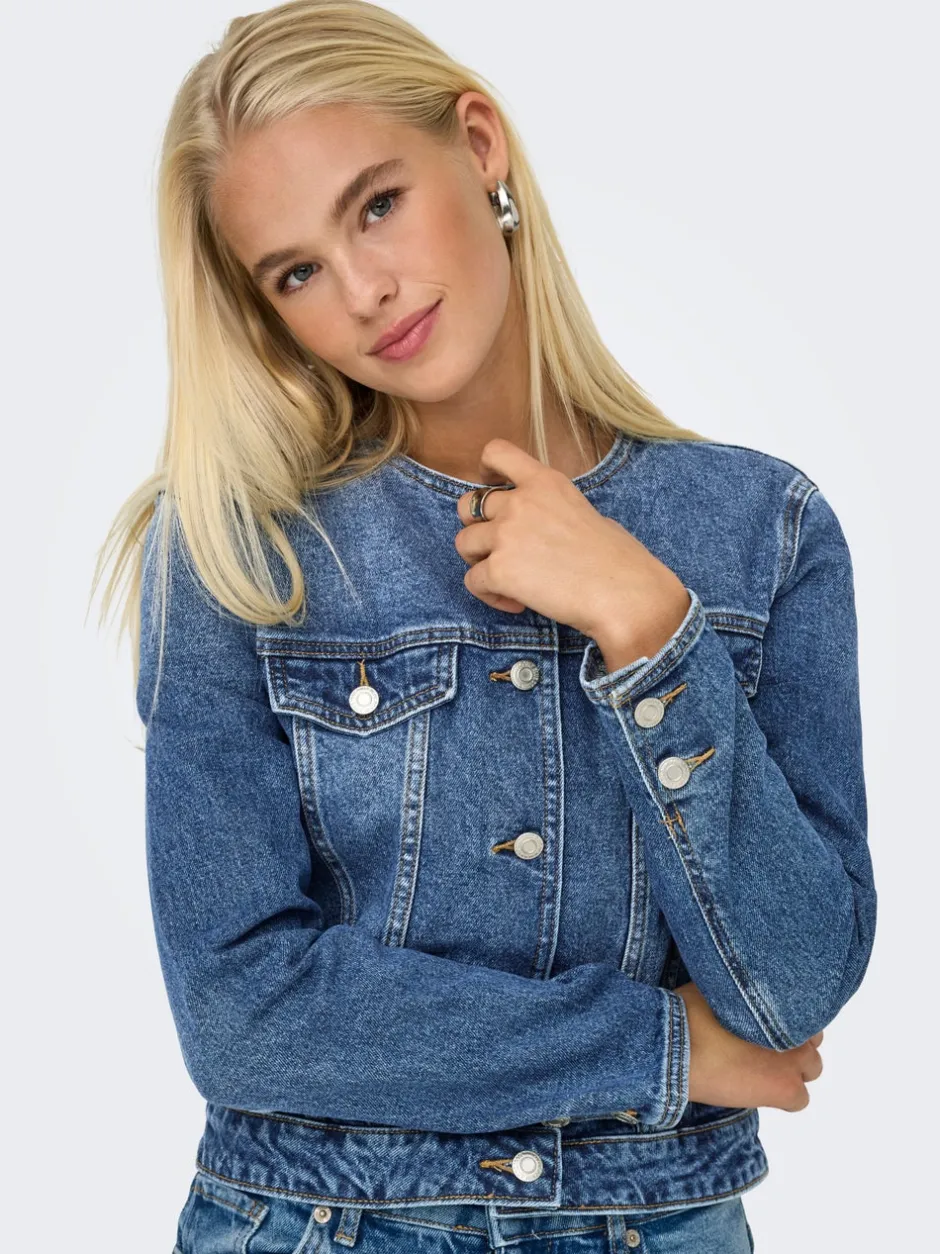 Online ONLKATHY Denimjakke Dame Jakker Og Frakker|Double Denim