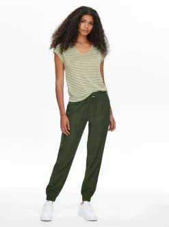 Best ONLKELDA-EMERY Regular fit Bukser i wide fit Dame Bukser
