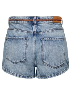 New ONLKELLY Høj talje Regular fit Denim-shorts Dame Shorts|Double Denim