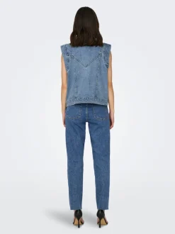 ONLKENNEDY Denimvest Dame Jakker Og Frakker|Double Denim