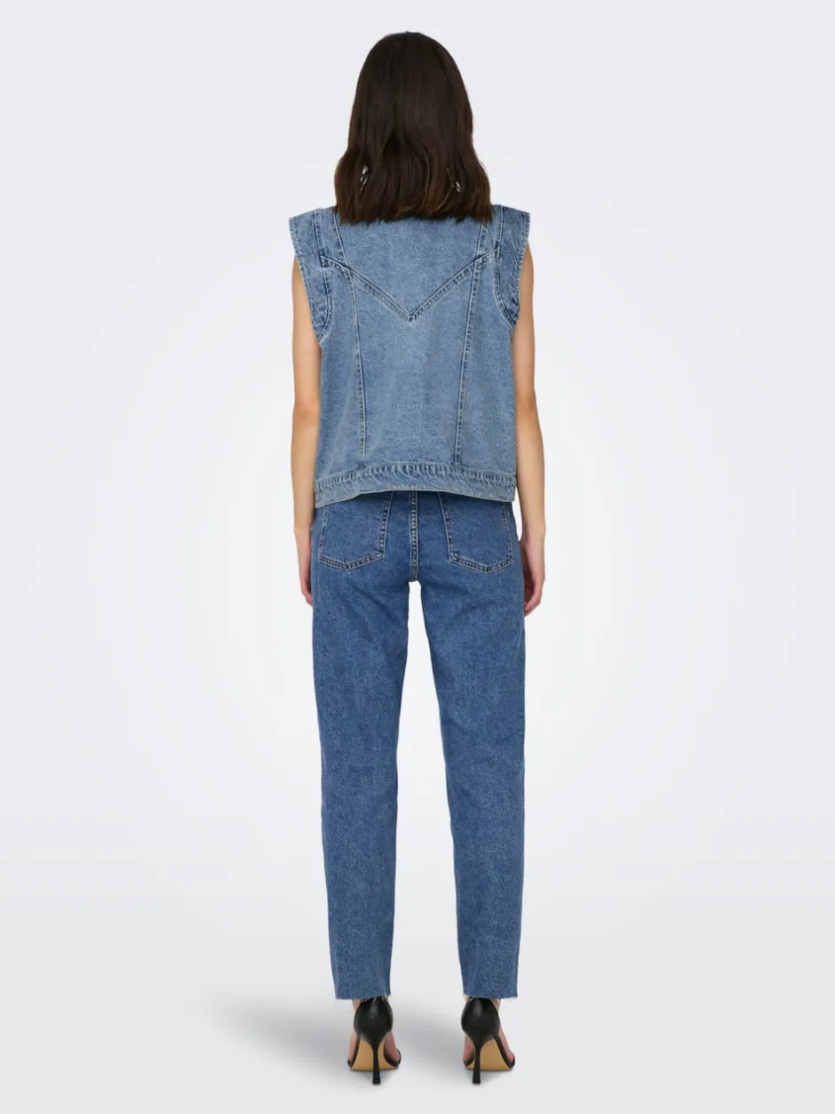 ONLKENNEDY Denimvest Dame Jakker Og Frakker|Double Denim
