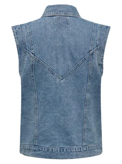 ONLKENNEDY Denimvest Dame Jakker Og Frakker|Double Denim