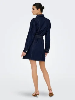Sale ONLKETTY Kort kjole Dame Kjoler|Double Denim