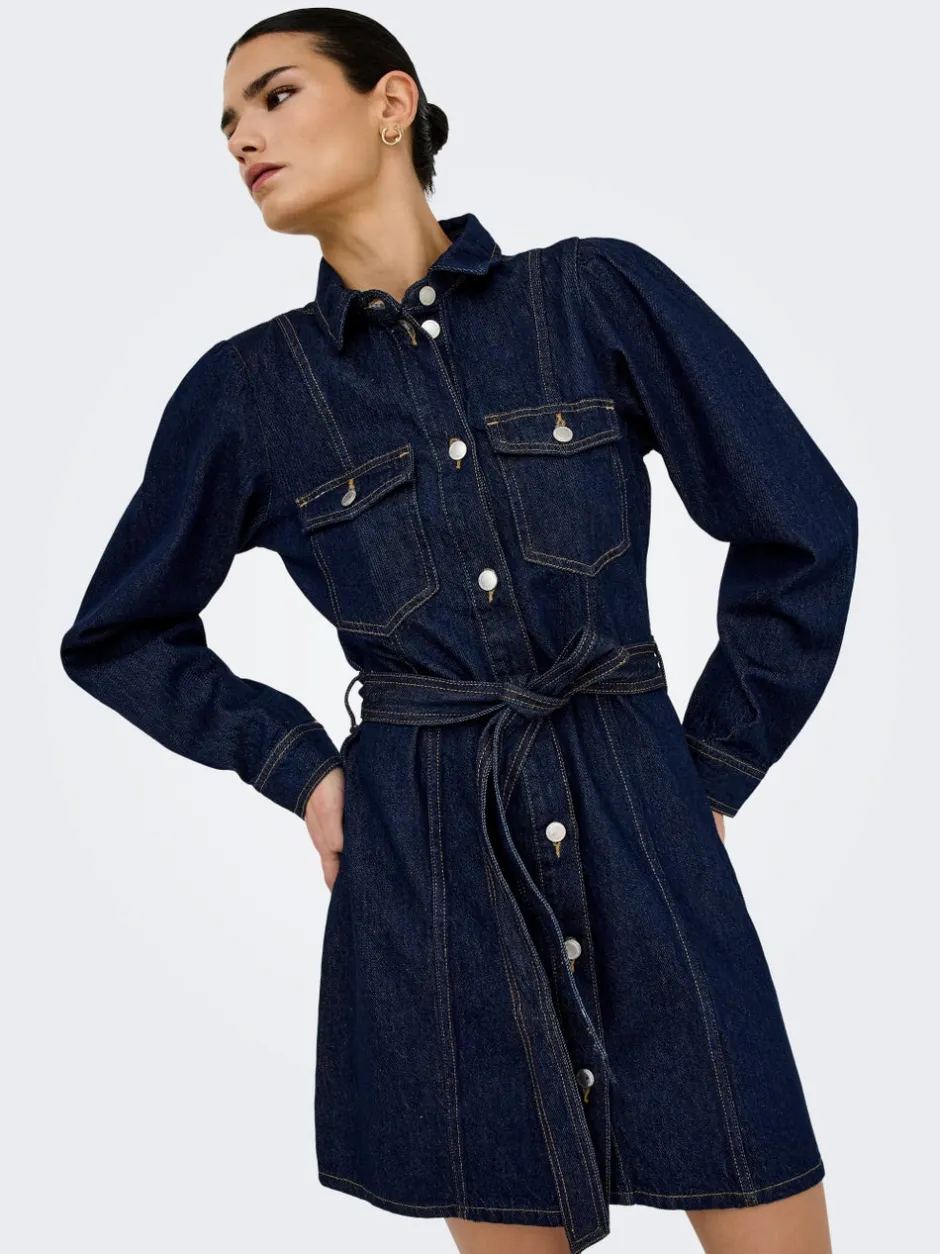 Sale ONLKETTY Kort kjole Dame Kjoler|Double Denim
