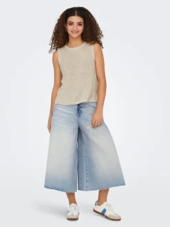 Sale ONLLA Høj talje Wide leg fit Lang Jeans Dame Jeans|Jeans