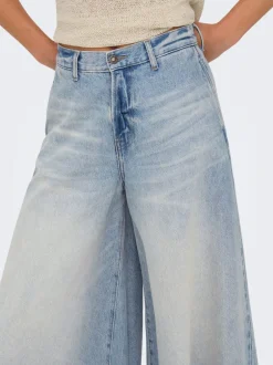 Sale ONLLA Høj talje Wide leg fit Lang Jeans Dame Jeans|Jeans