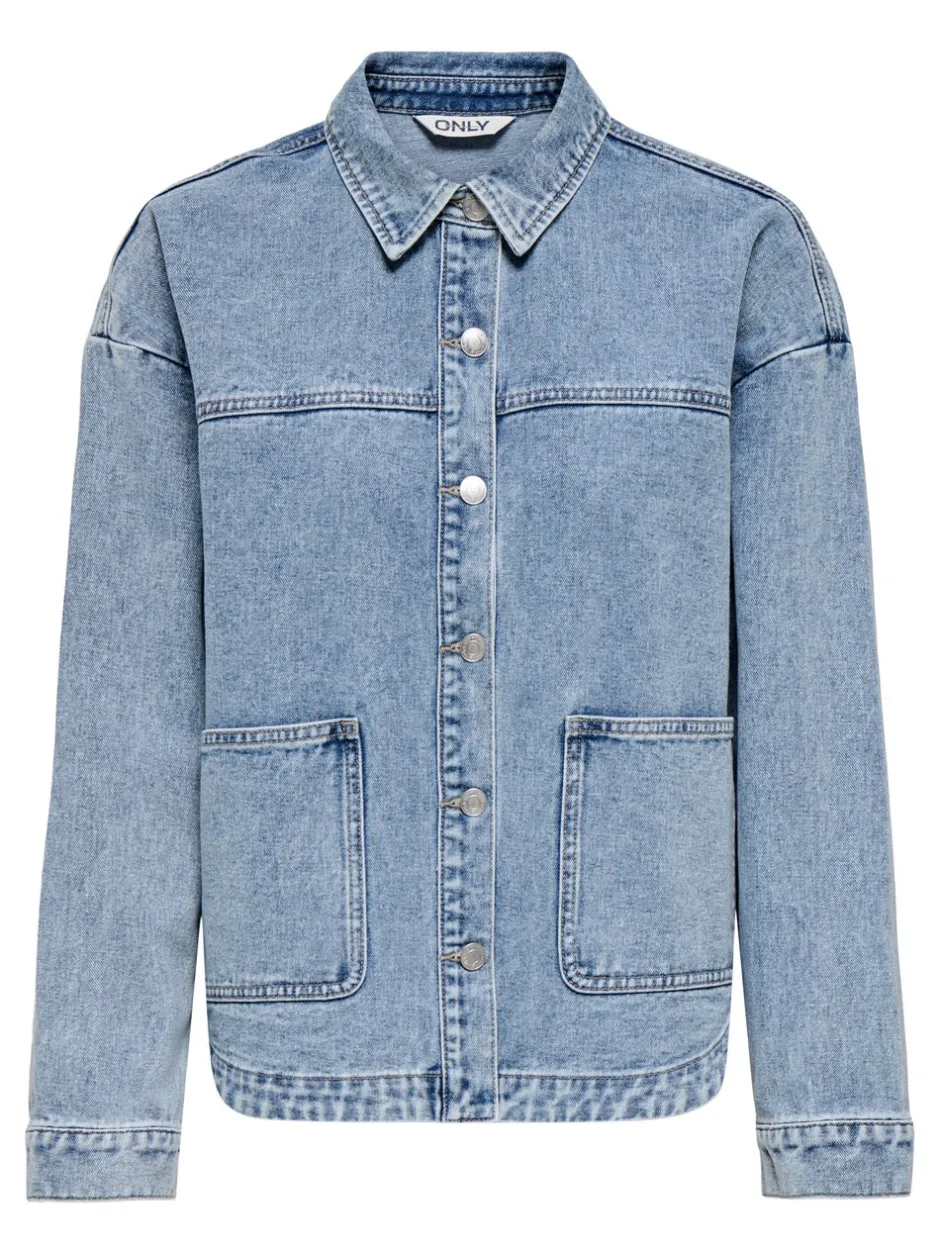 Sale ONLLARA Denimjakke Dame Jakker Og Frakker|Double Denim