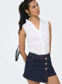 Online ONLLILLIE Denim-nederdel Mininederdel Dame Nederdele