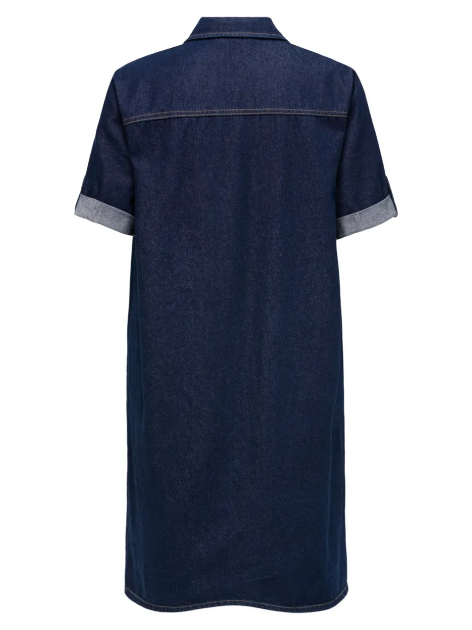 Clearance ONLLISA Kort kjole Dame Kjoler|Double Denim