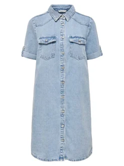 Hot ONLLISA Kort kjole Dame Kjoler|Double Denim