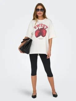Discount ONLLIVE Mellemhøj talje Slim fit Cykelshorts Dame Shorts