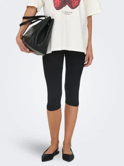 Discount ONLLIVE Mellemhøj talje Slim fit Cykelshorts Dame Shorts