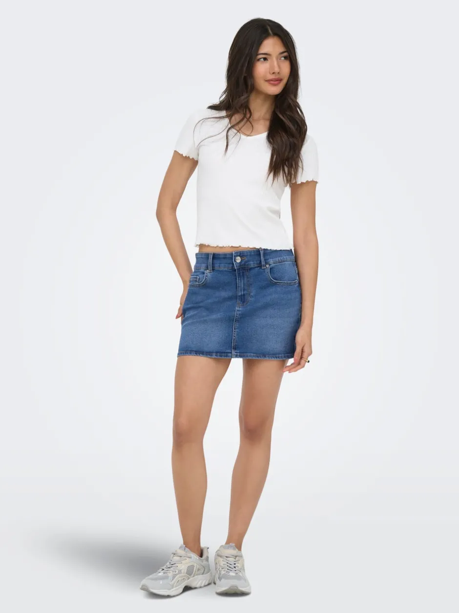 Sale ONLLOLA Denim-nederdel Mininederdel Dame Nederdele