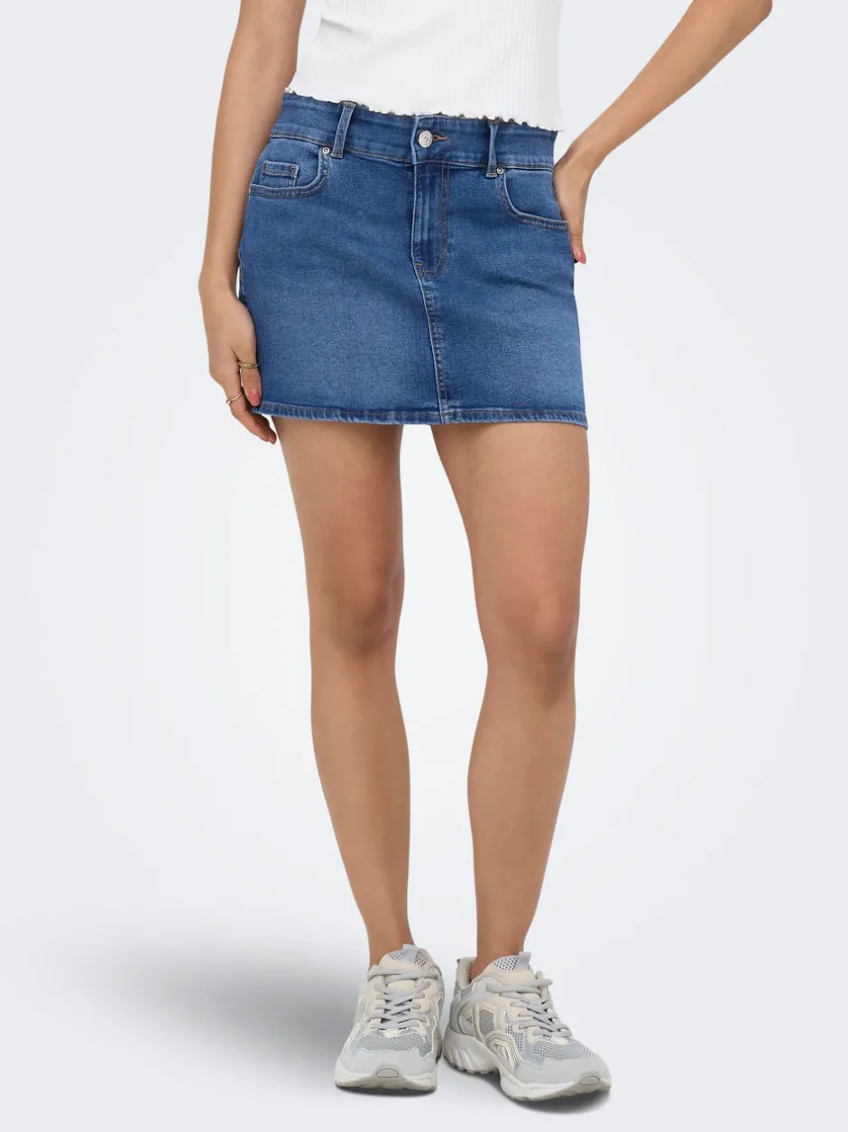 Sale ONLLOLA Denim-nederdel Mininederdel Dame Nederdele