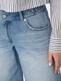 Clearance ONLLORAN Mellemhøj talje Bermuda Denim-shorts Dame Shorts|Double Denim