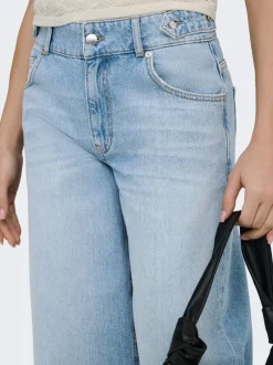 ONLLORAN Mellemhøj talje Wide leg fit Jeans Dame Jeans|Jeans