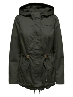 Hot ONLLORCA Lang parka Dame Jakker Og Frakker