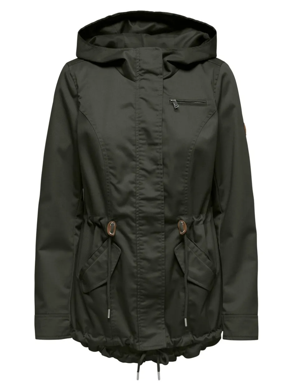 Hot ONLLORCA Lang parka Dame Jakker Og Frakker