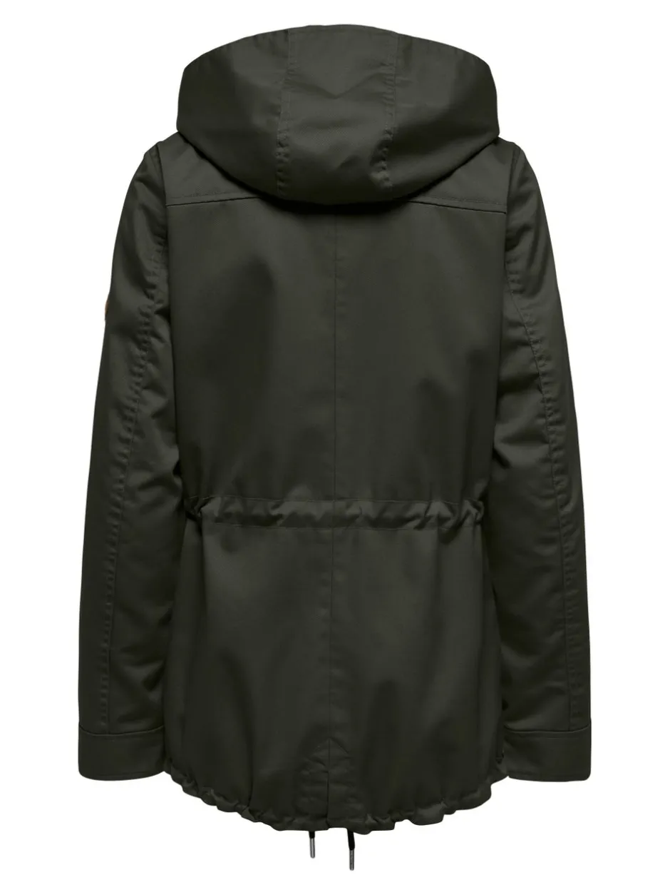 Hot ONLLORCA Lang parka Dame Jakker Og Frakker