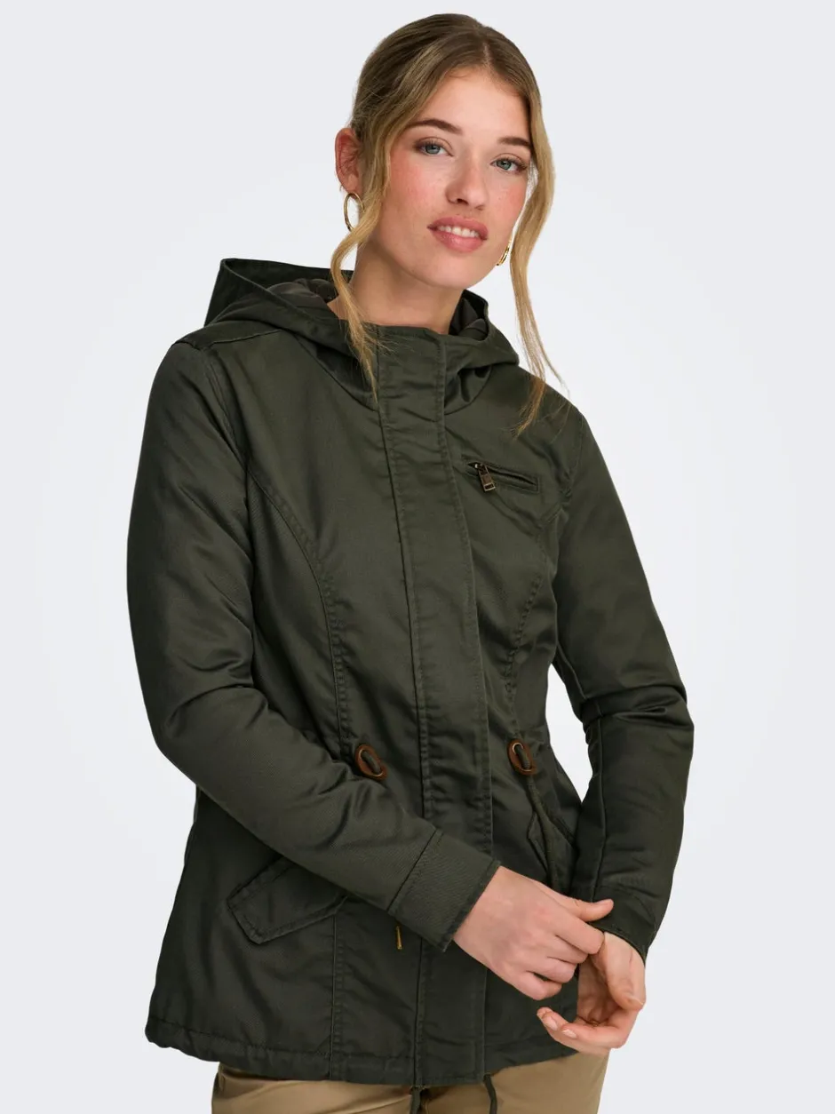 Hot ONLLORCA Lang parka Dame Jakker Og Frakker