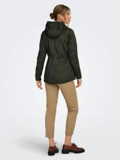 Hot ONLLORCA Lang parka Dame Jakker Og Frakker