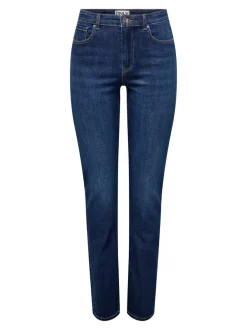 Sale ONLLOUIE Mellemhøj talje Slim fit Jeans Dame Jeans|Jeans